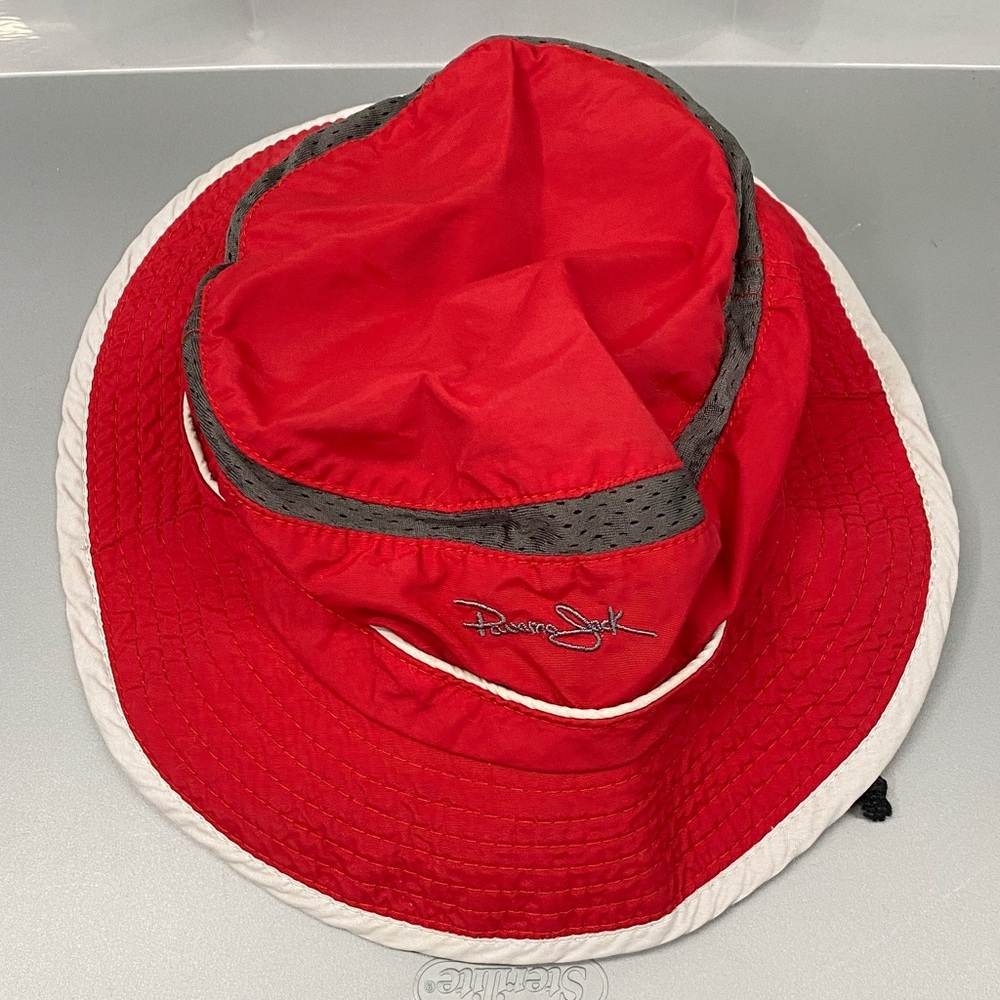 Panama Jack Red And White Bucket Hat